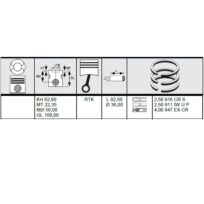 PISTON AND RINGS FOR MERCEDES BENZ TRUCKS AND BUSSES OM356 OM366 OM364