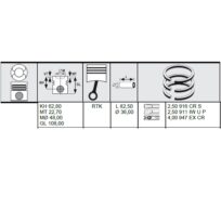 PISTON AND RINGS FOR MERCEDES TRUCKS AND BUSSES OM366 OM364