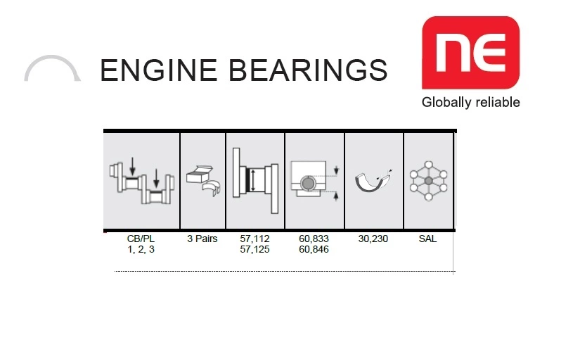 CONNECTING ROD BEARING SET PERKINS 3.152 ENGINE
